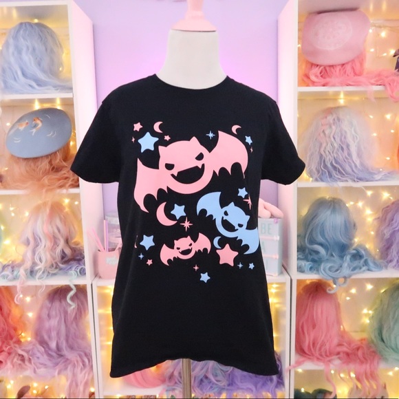 Creepy Cute Pastel Goth Kawaii Bat Tee